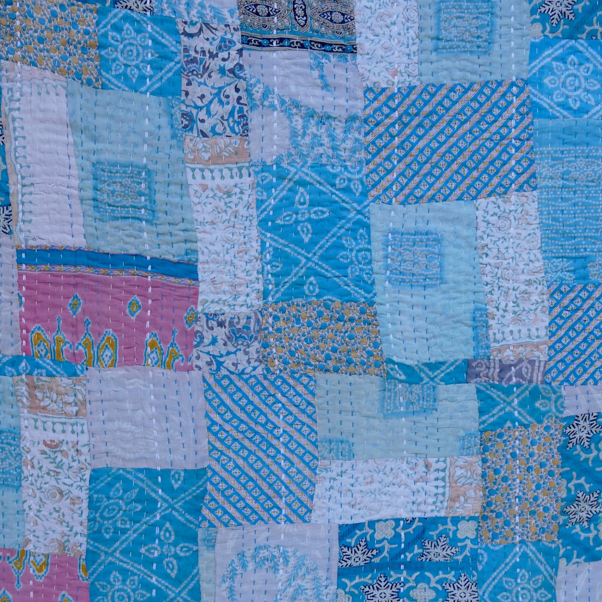 Blue Grotto Vintage sari patchwork