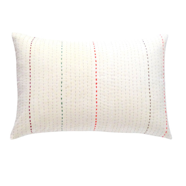 Cream / Color stitch cushion