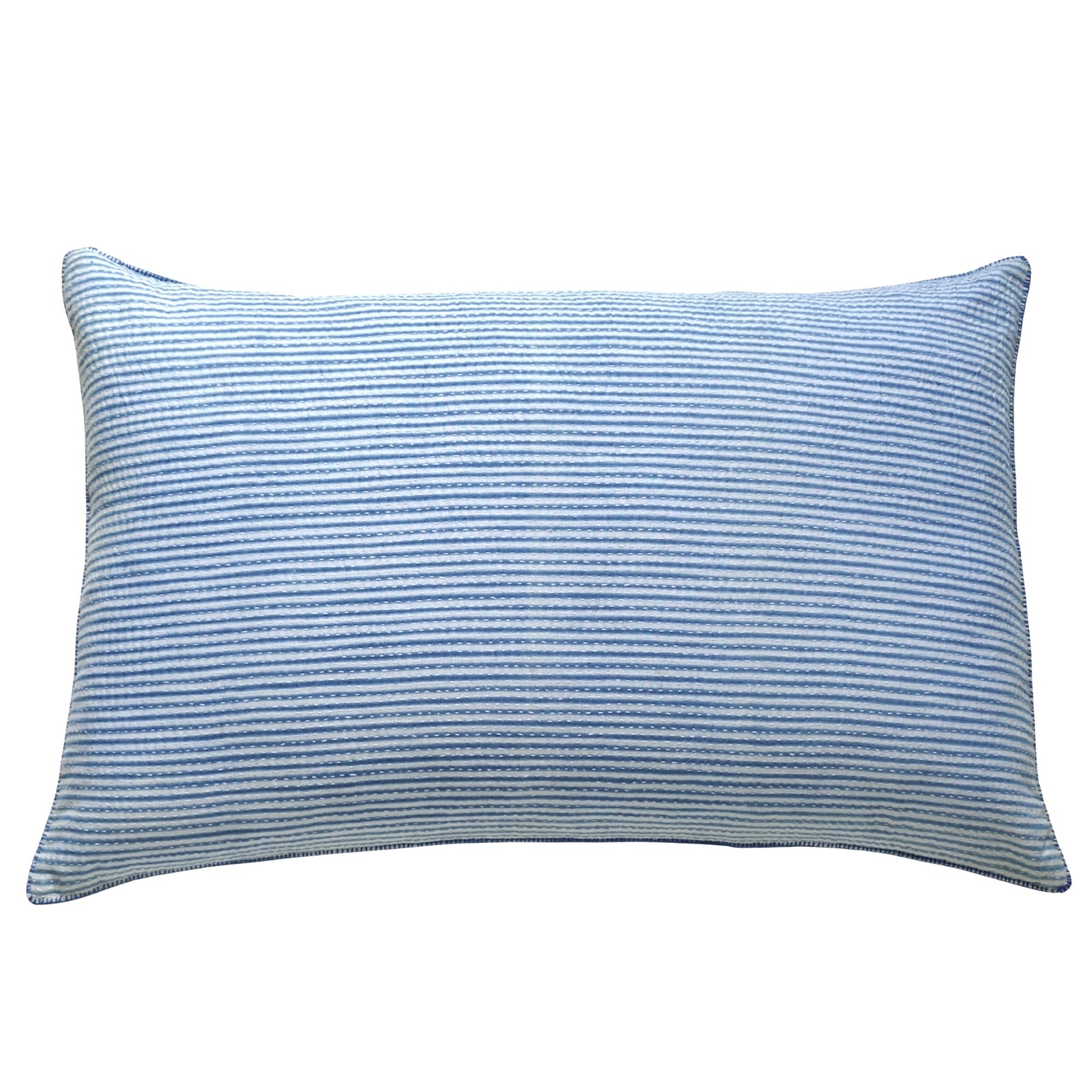 Thin Stripe Indigo Shibori cushion (2)