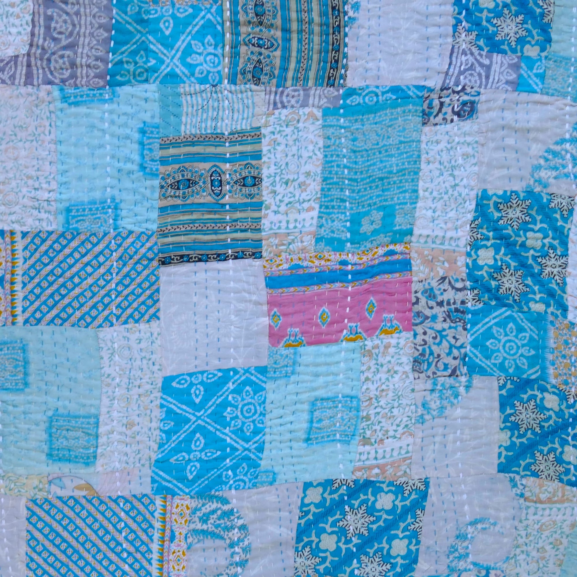 Blue Grotto Vintage sari patchwork