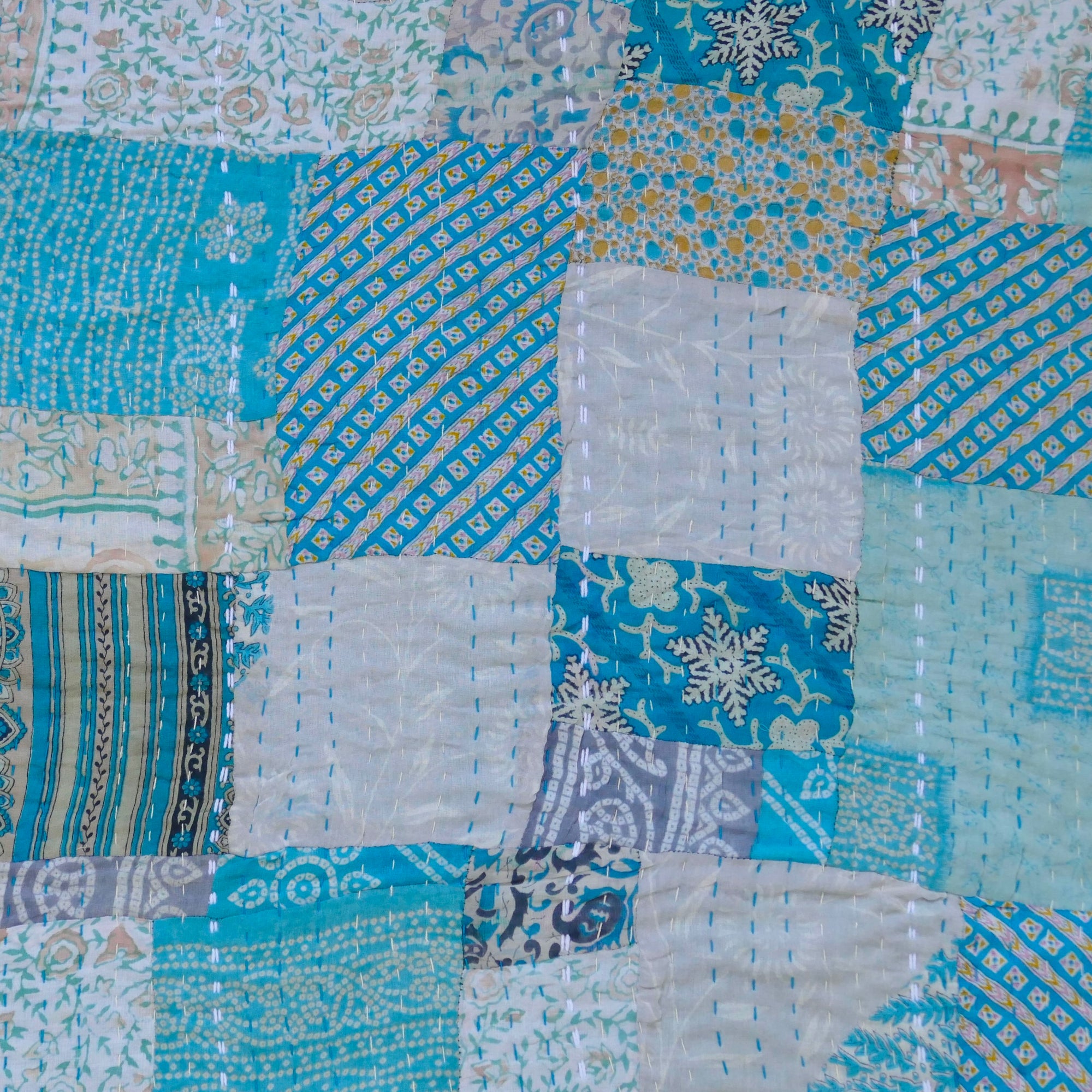 Blue Grotto Vintage sari patchwork