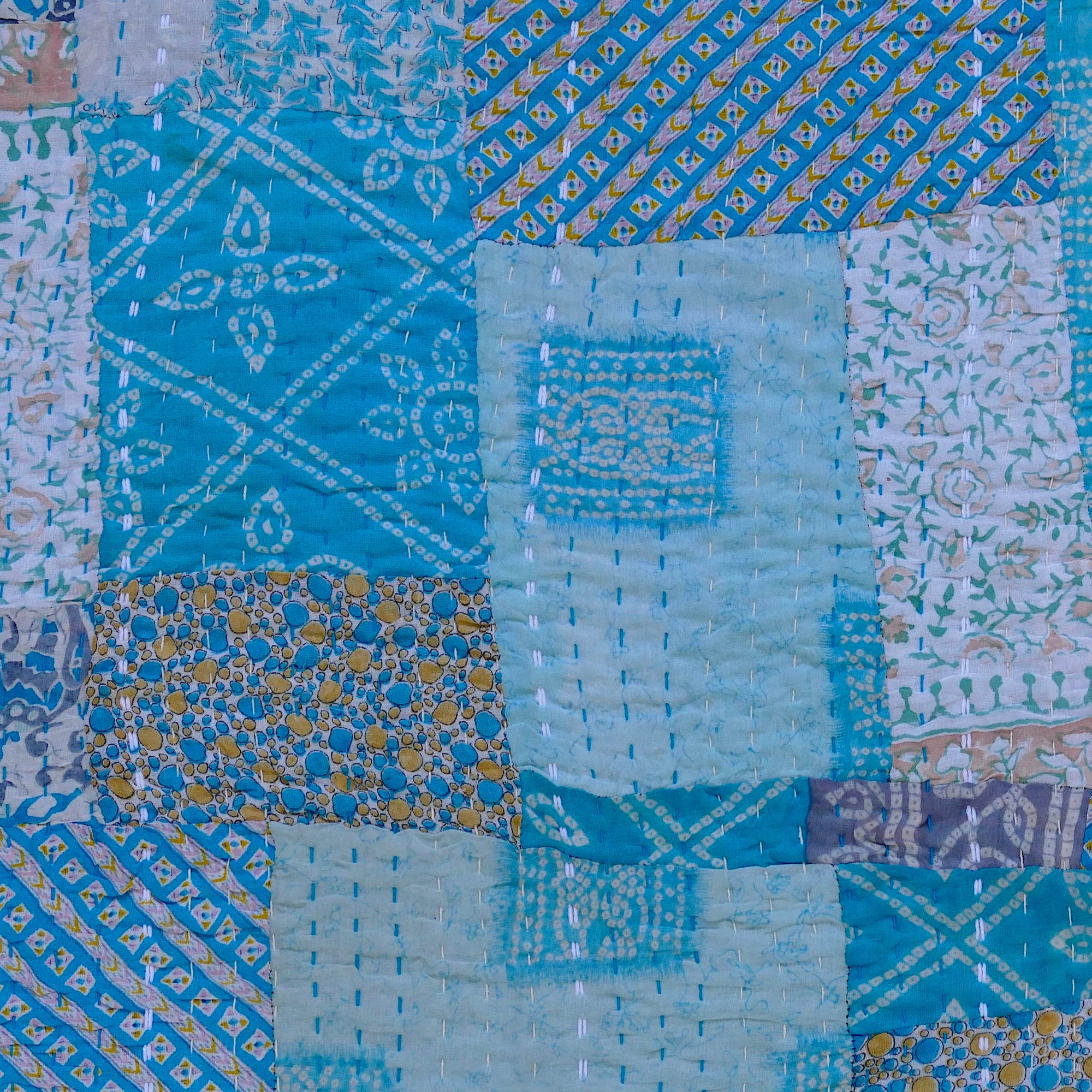 Blue Grotto Vintage sari patchwork