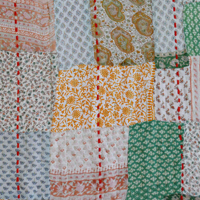 Golden Grove Vintage Sari Quilt