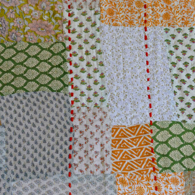Golden Grove Vintage Sari Quilt