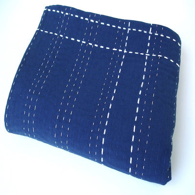 Indigo / White stitch quilt