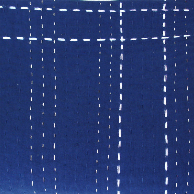 Indigo / White stitch quilt