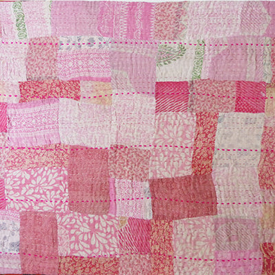 Pink Paradise Vintage Sari Quilt