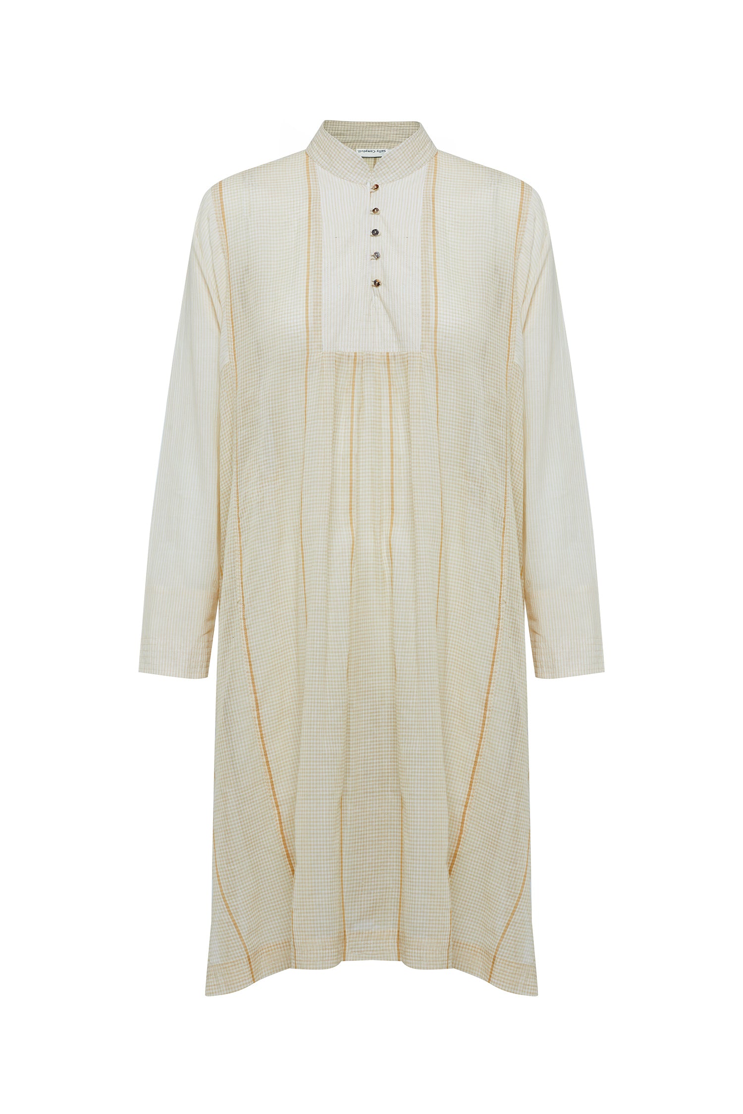 Wheat/White Smock Dress