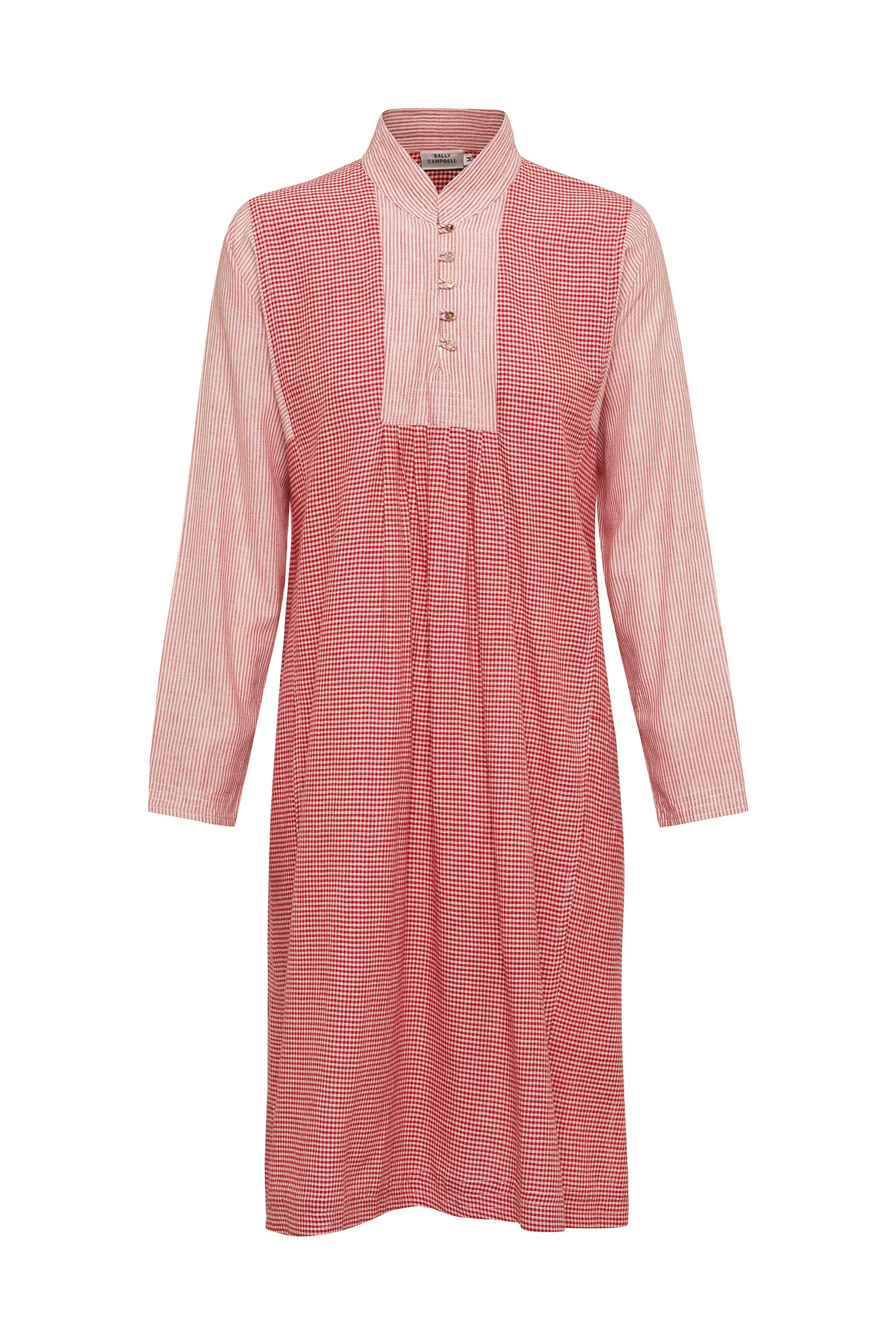 Red Gingham Smock Dress