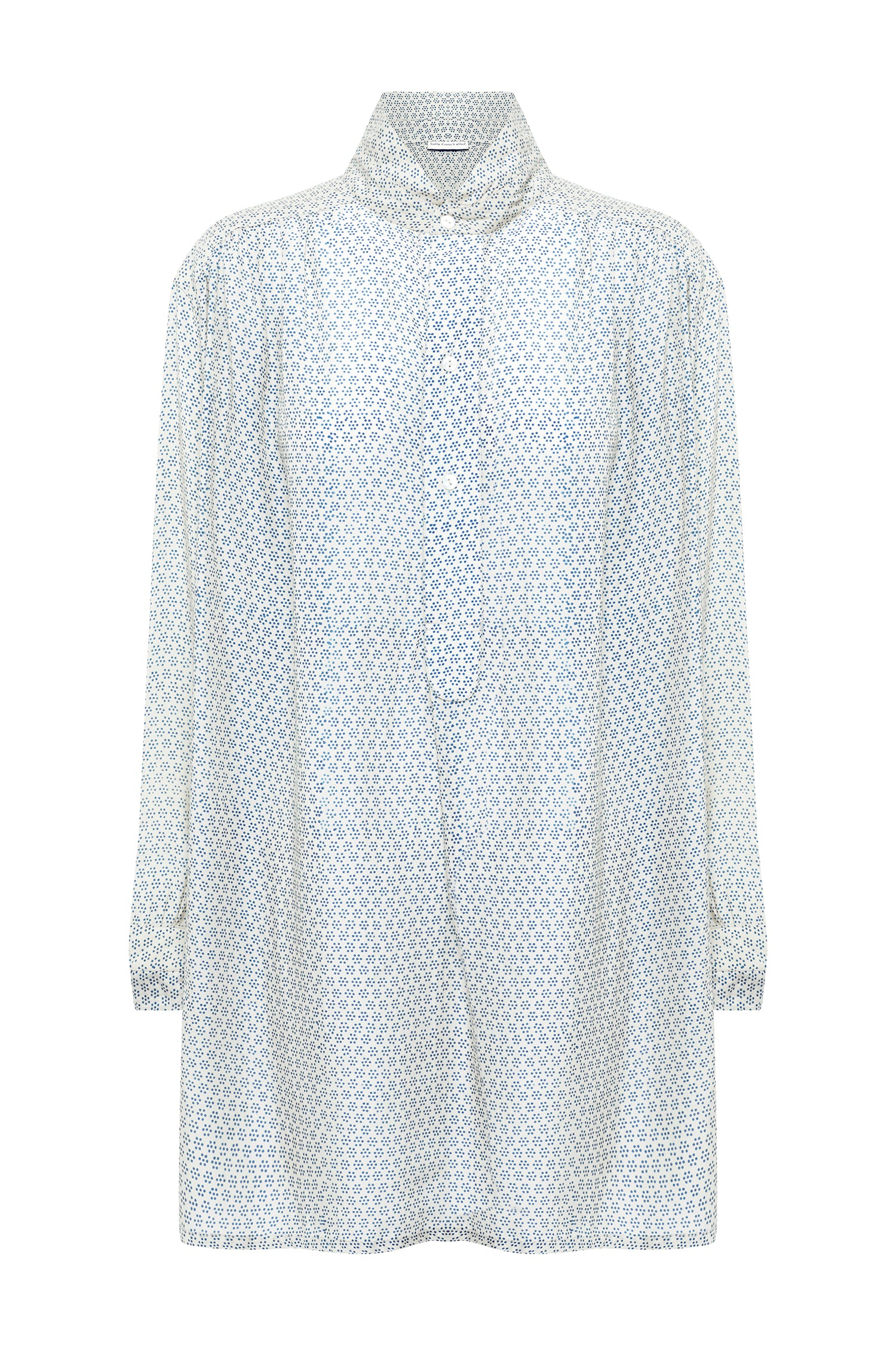 Indigo/White Silk Artist Smock