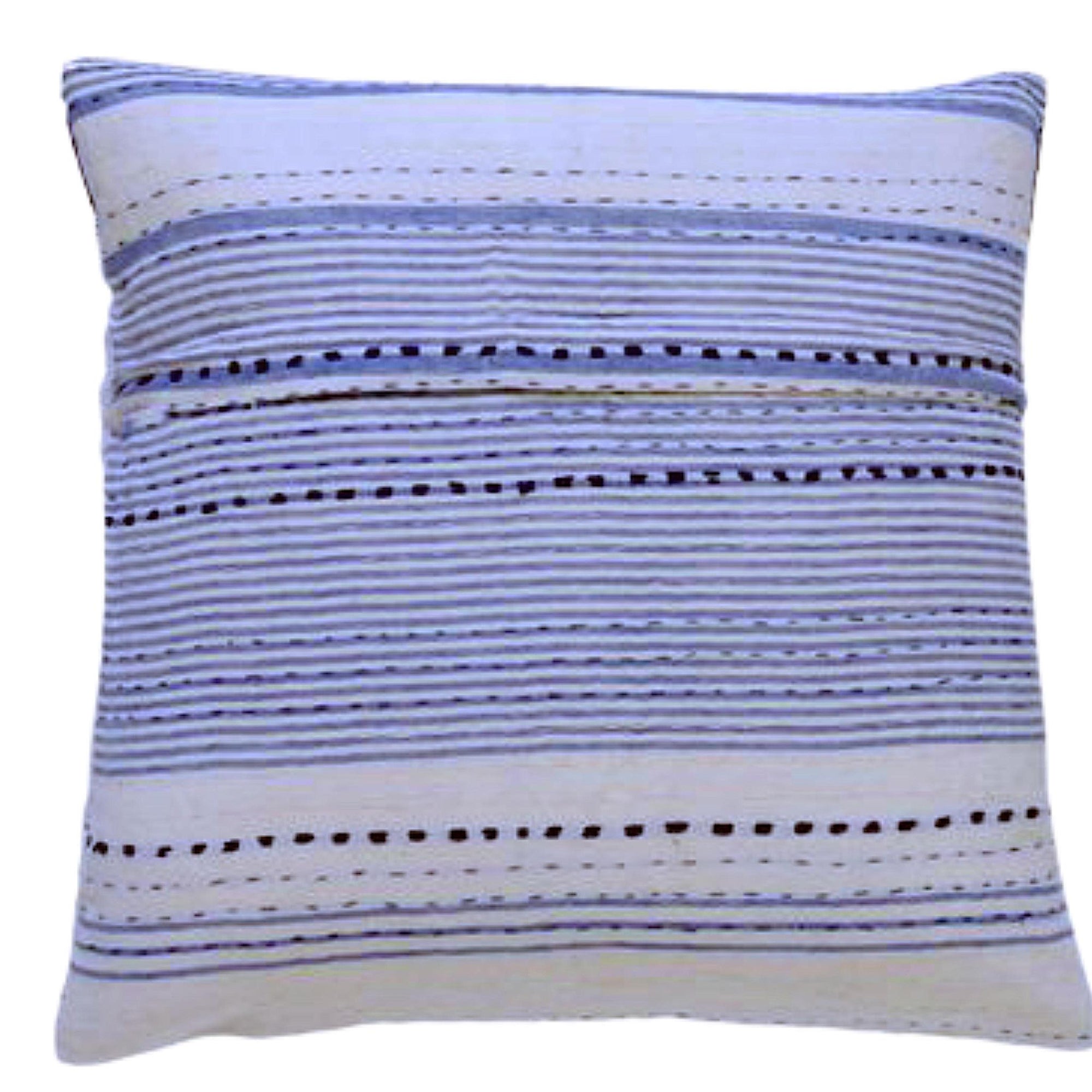 Indigo/ Cream and White Cushion (1)