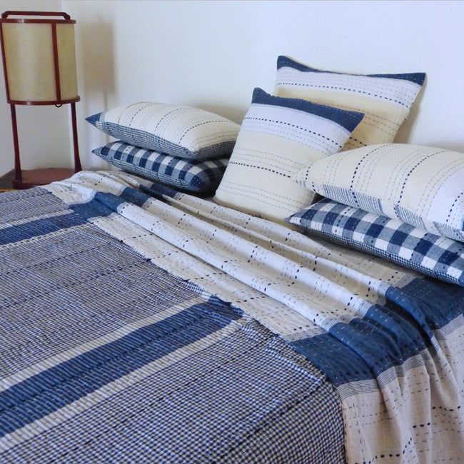 Small Blue Check quilt