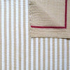 Tan with Burgundy Stripe Quilt