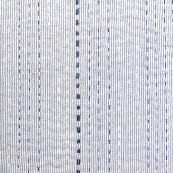 Charcoal Pinstripe quilt Sally Campbell, Handmade Textiles