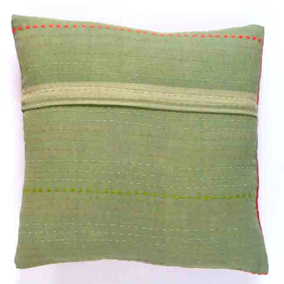 Terracotta and Avocado cushion (2)