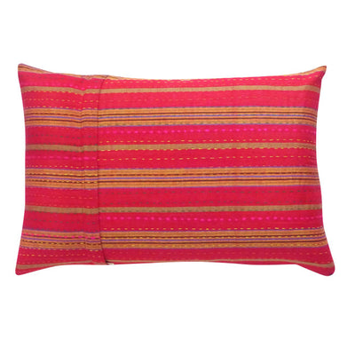 Olive and Red cushion (2)