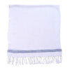 White Towel with Blue Stripe