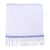 White Towel with Blue Stripe
