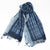 Indigo Shibori Silk/Cotton Scarf