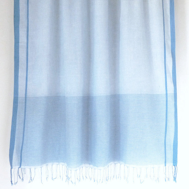 Blue Gingham Shawl