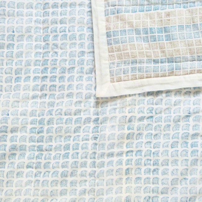 Prussian teal quilt