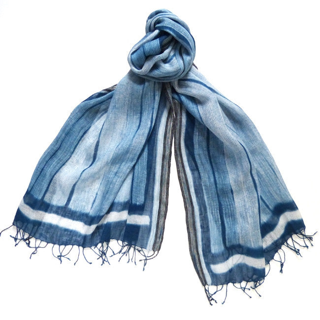 Indigo Shibori Stripe