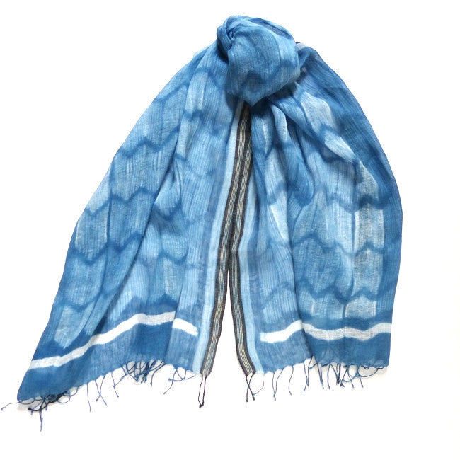 Indigo Shibori Waves