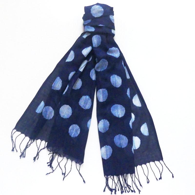 Shibori Indigo Scarf