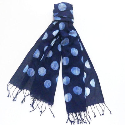 Shibori Indigo Scarf