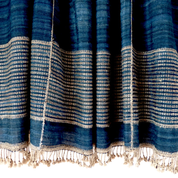 Indigo Allure throw - Sally Campbell, Handmade Textiles