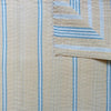Blue and Tan Ticking Quilt