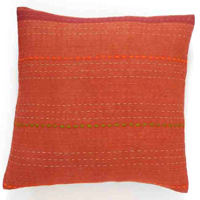 Terracotta and Avocado cushion (2)
